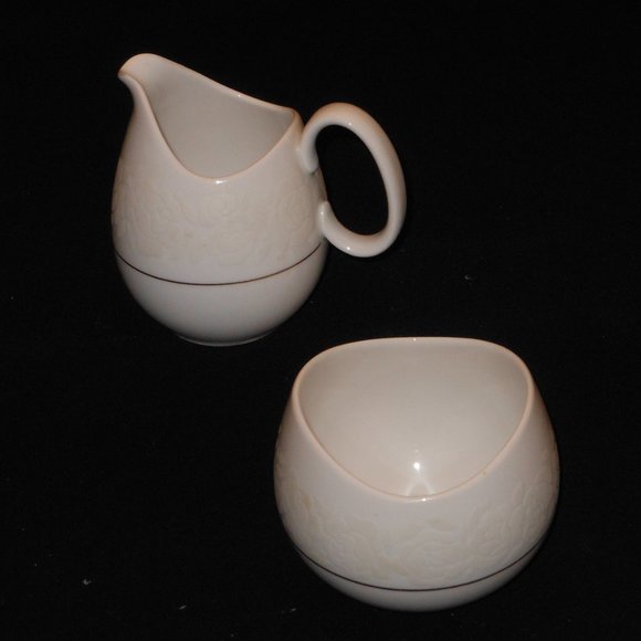 creamer & sugar bowl set. Rosenthal Continental Germany Alencon - Picture 1 of 9
